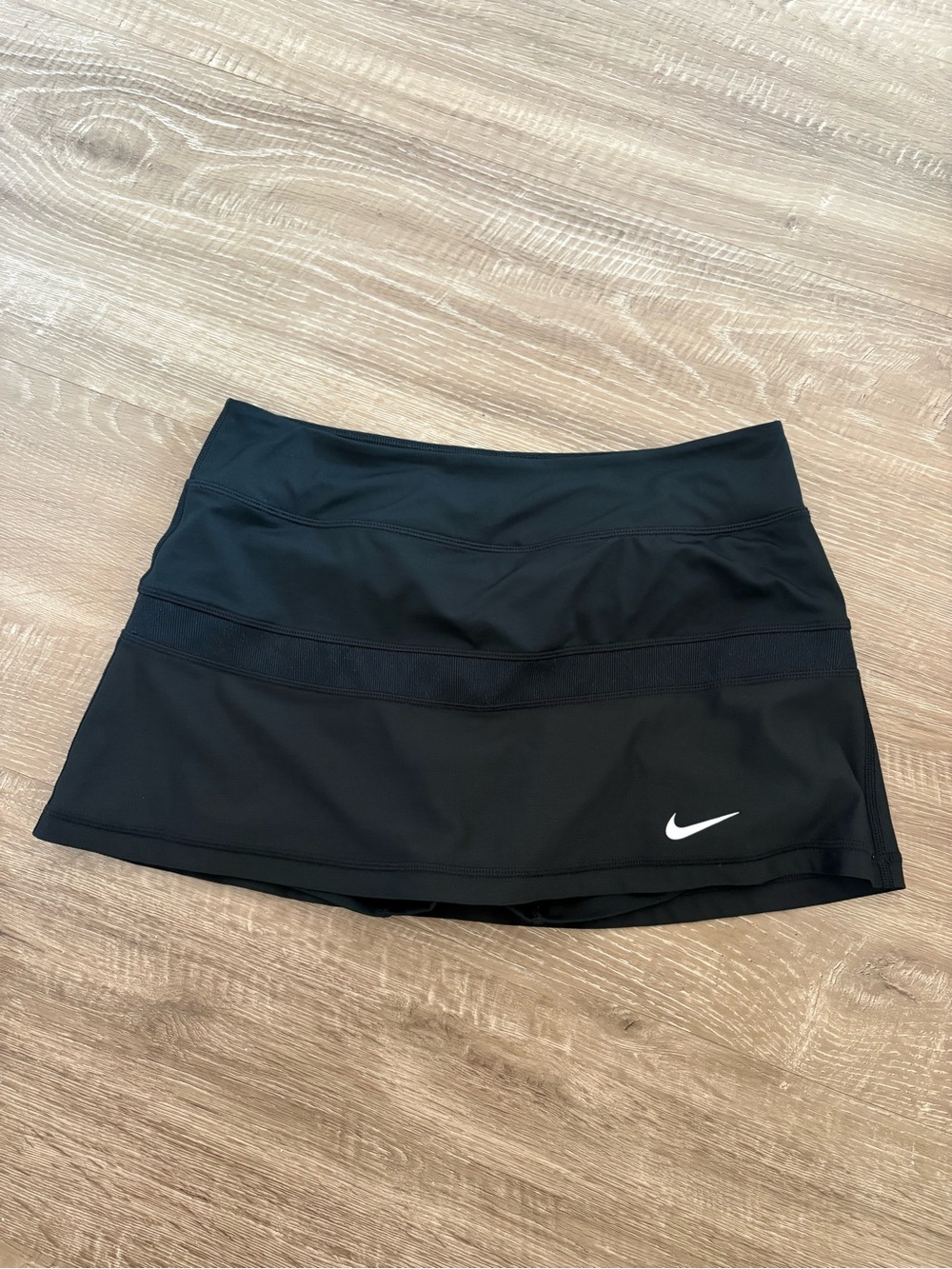 Nike Black Mini Skort with White Swoosh